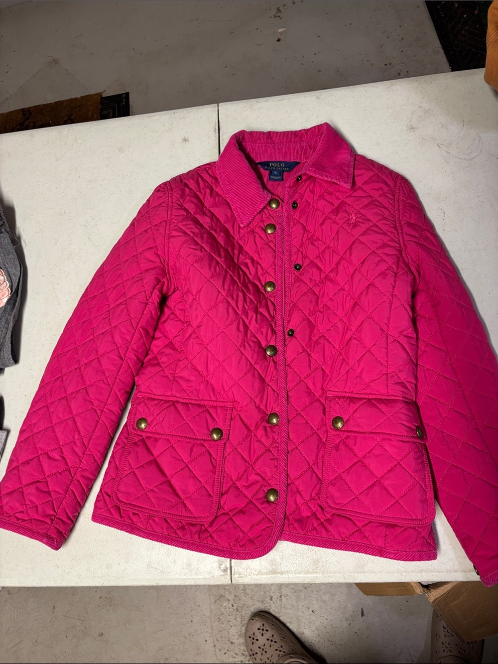 Polo by Ralph Lauren Girls' Hot Pink Quilted Jacket